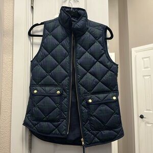 J. Crew Navy Plaid Vest